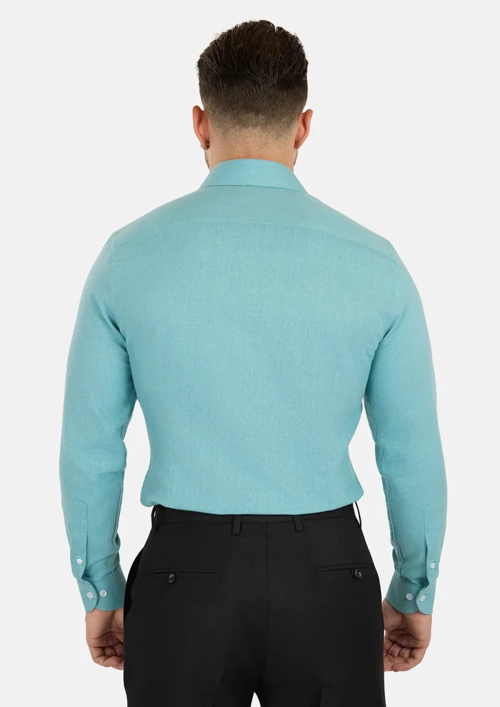 Capri Blue Linen Shirt - SARTORO