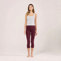 Capri Lightweight Leggings - Burgundy
