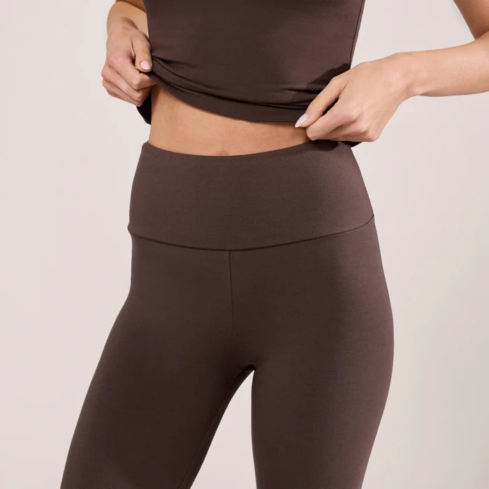 Capri Lightweight Leggings - Espresso Brown