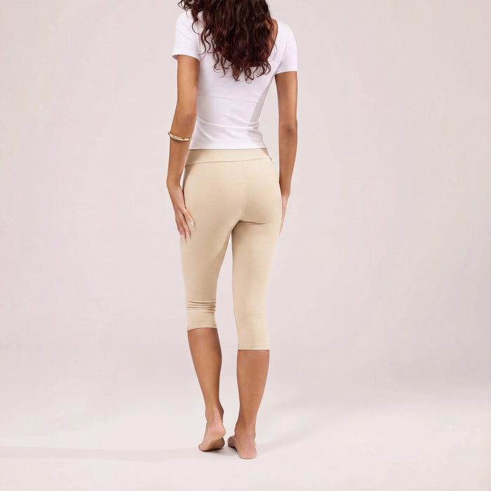Capri Lightweight Leggings - Natural Beige