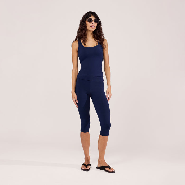Capri Lightweight Leggings - Navy