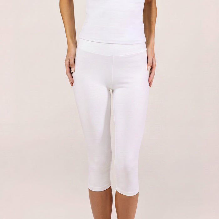 Capri Lightweight Leggings - White