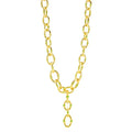 Capucine De Wulf Bangkok Bamboo Link Necklace, 18" - Gold/Green Enamel