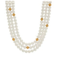 Capucine De Wulf Berry & Bead Triple Strand Necklace, 18"+2'' - Pearl