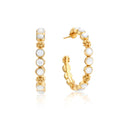 Capucine De Wulf Gem Medium Hoop Earrings - Mother Of Pearl