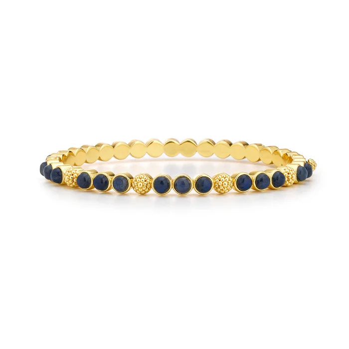 Capucine De Wulf Gem Petite Hinged Bangle - Blue Labradorite