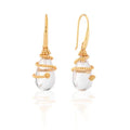 Capucine De Wulf Lily Drop Earrings - Clear Quartz