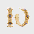 Capucine De Wulf Victoria Hoop Earrings - Gold/Blue Labradorite