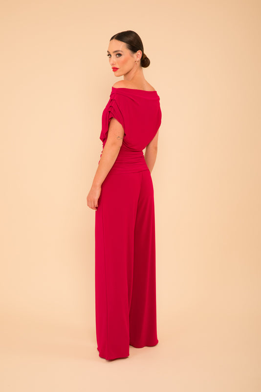 Carbon Jersey Jumpsuit (Magenta)