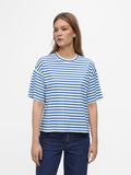 CARLIE OVERSIZE T-SHIRT (CLOUD DANCER/PALACE BLUE)