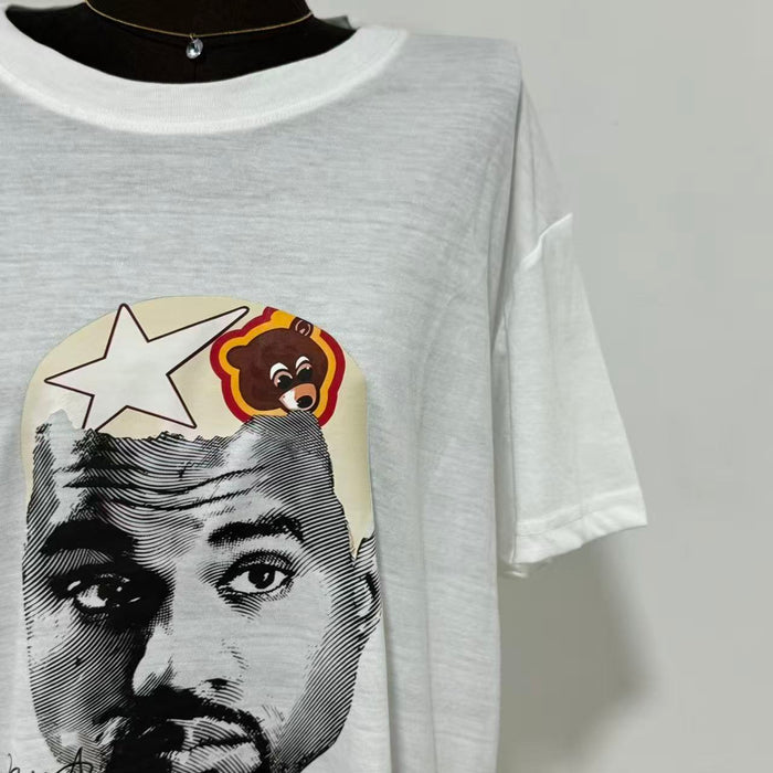 Cartoon-Print Crew Neck Short-Sleeve T-Shirt