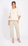 Celine Bow Top (Cream)
