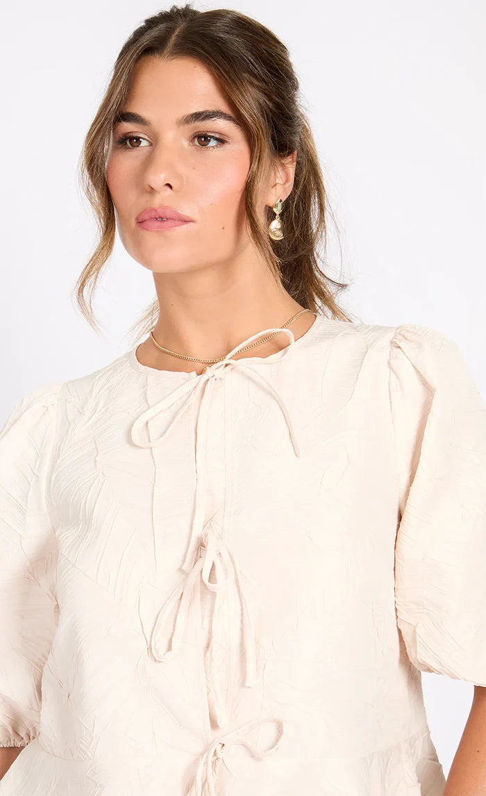 Celine Bow Top (Cream)