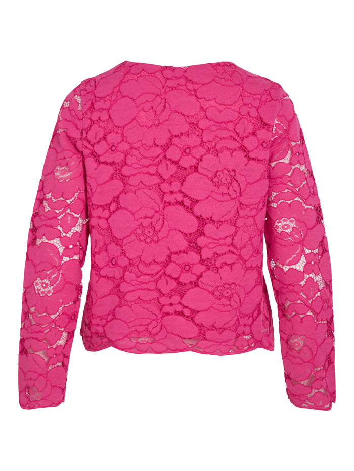Ceren Lace Top (Raspberry Rose)