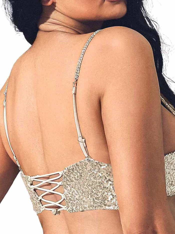 Champagne Glitter Bra