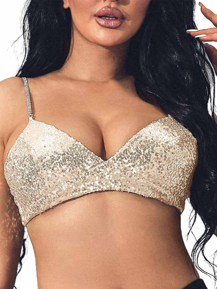 Champagne Glitter Bra