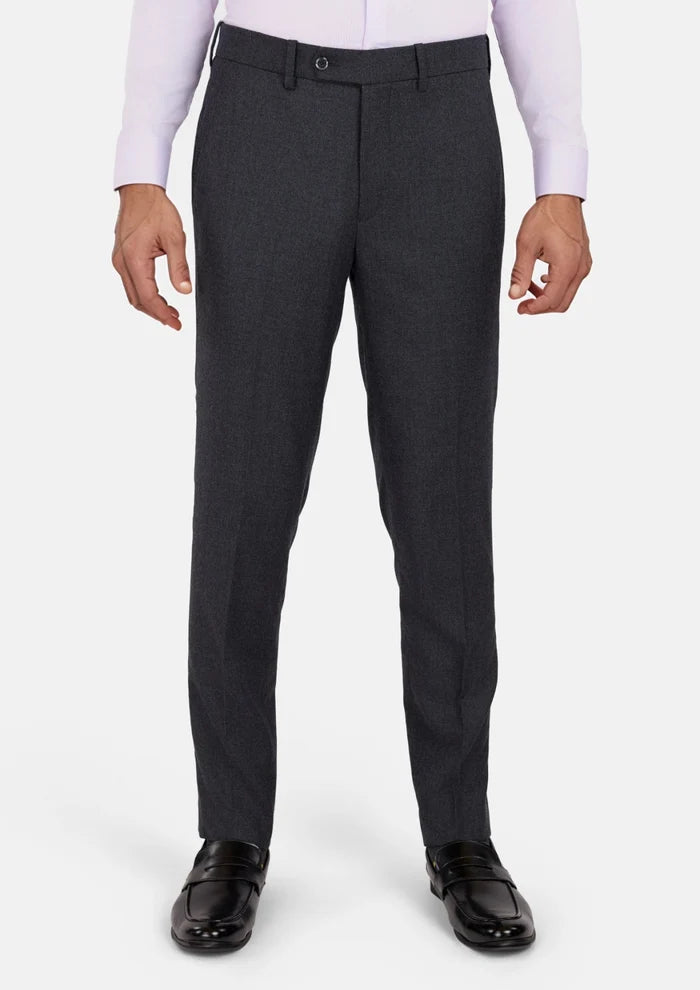 Charcoal Flannel Pants - SARTORO