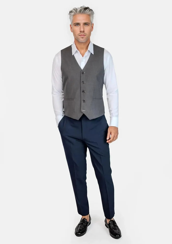 Charcoal Wool Vest - SARTORO