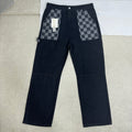 Checkered Patchwork Pocket Pants