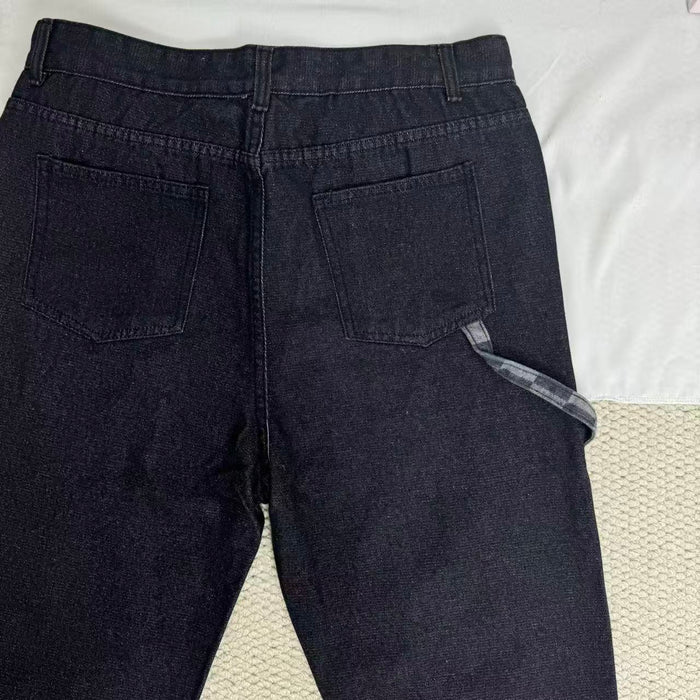 Checkered Patchwork Pocket Pants