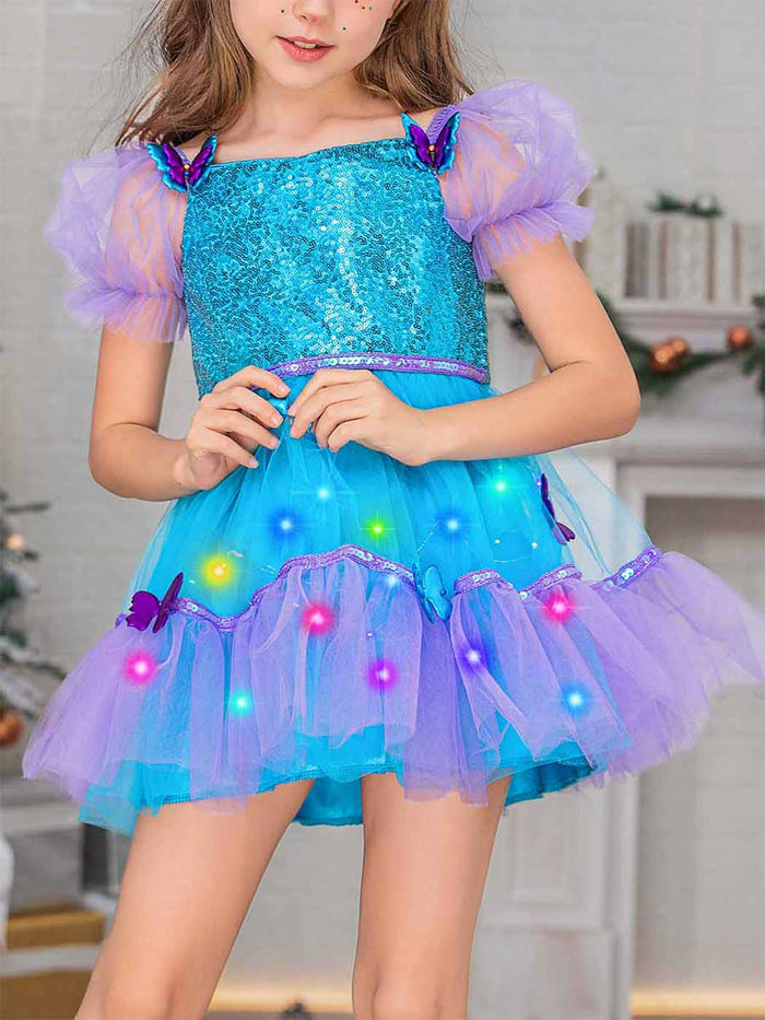 Children's Blue Sequin Dress