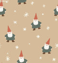Christmas Gnome and Stars Small Toffee - Family Fabrics B.V.