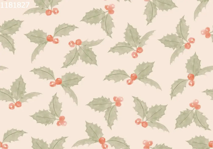 Christmas Holly Pink - Family Fabrics B.V.