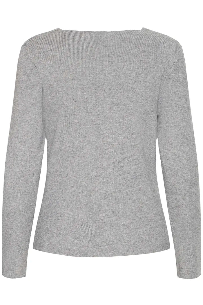 Clarisa Knit Top (Grey Melange)