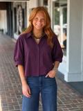 Classic Choice Top in Deep Fig