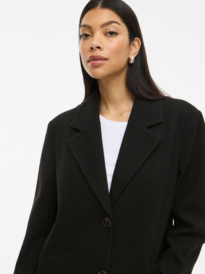 Claudia Button Coat (Black Beauty)