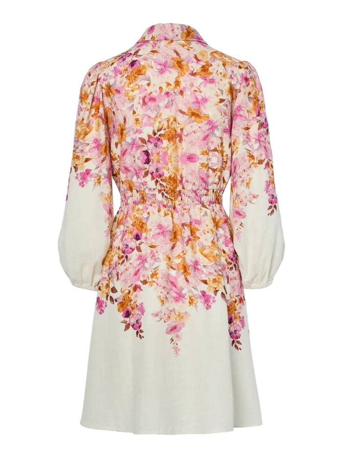 Cleo Long Sleeve Mini Dress (Birch/Cleo Print)