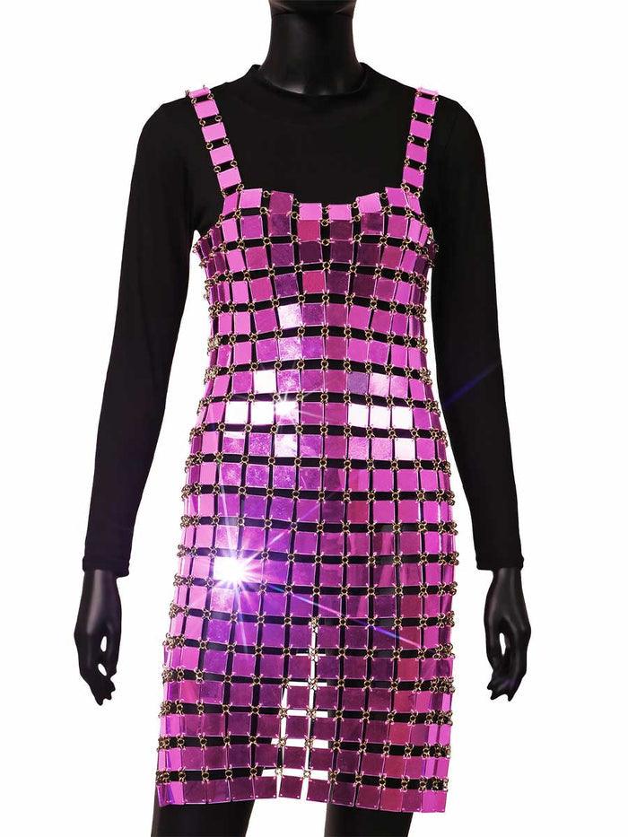 Club Style Acrylic Sequin Casual Dress