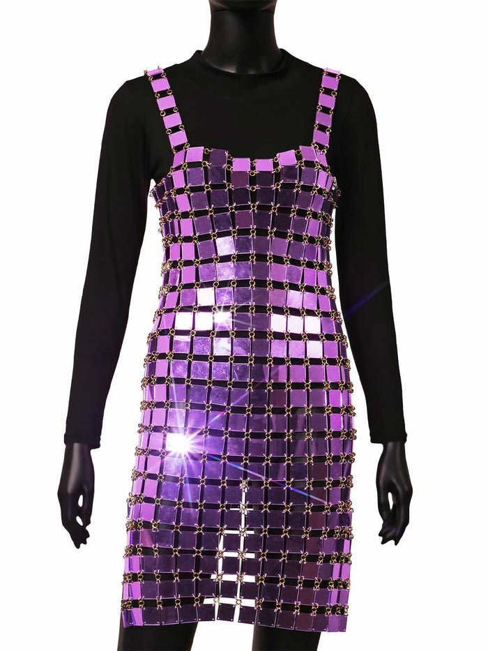 Club Style Acrylic Sequin Casual Dress