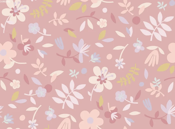 Collage Flower Ash Rose Small - Family Fabrics B.V.