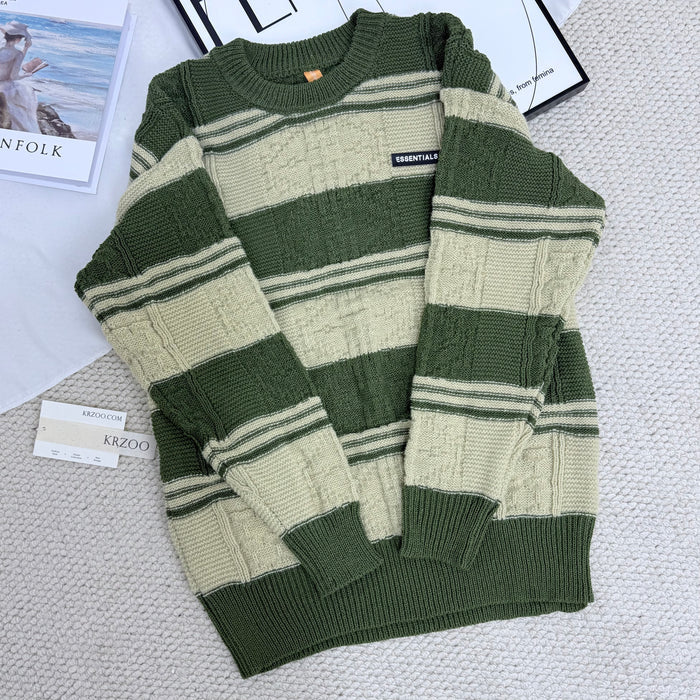 Color-Blocked Pullover Sweater
