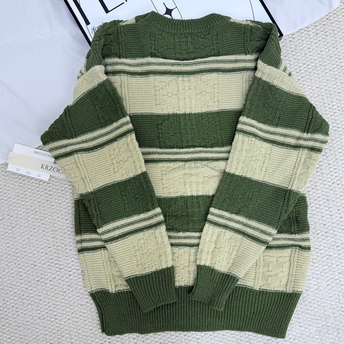 Color-Blocked Pullover Sweater