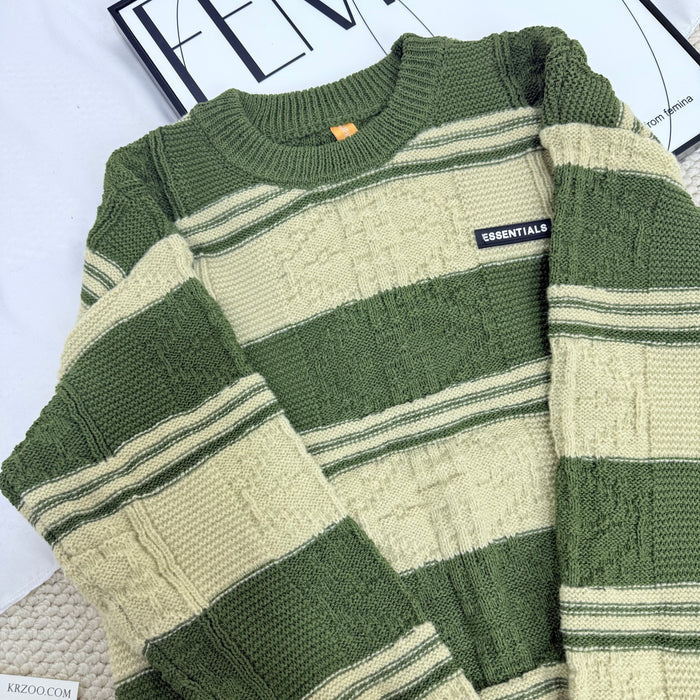 Color-Blocked Pullover Sweater