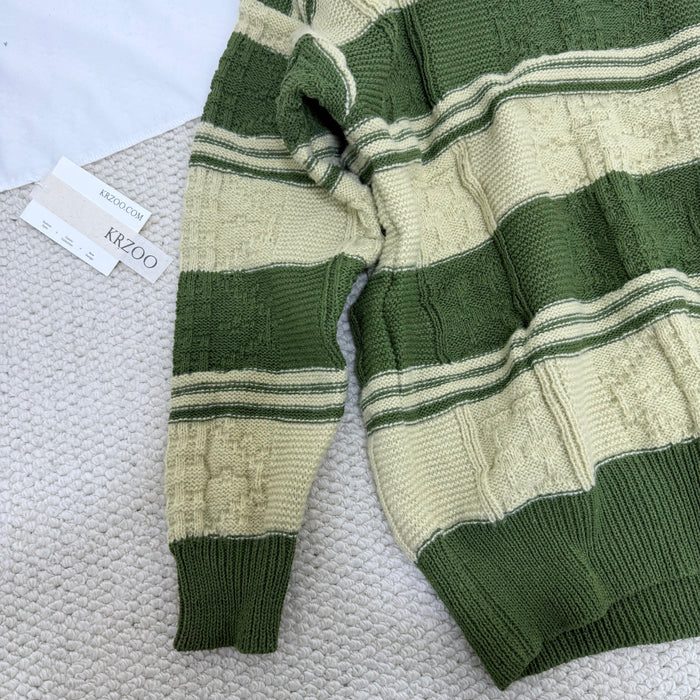 Color-Blocked Pullover Sweater