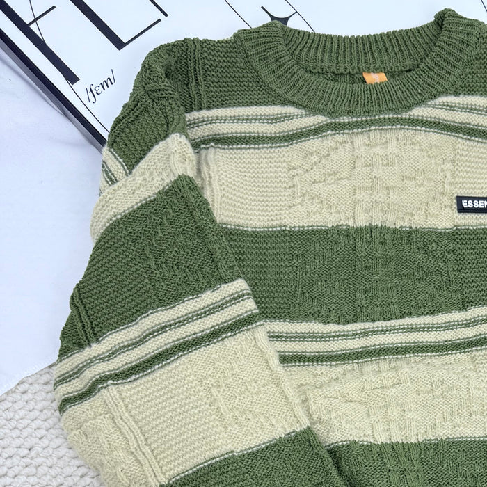 Color-Blocked Pullover Sweater