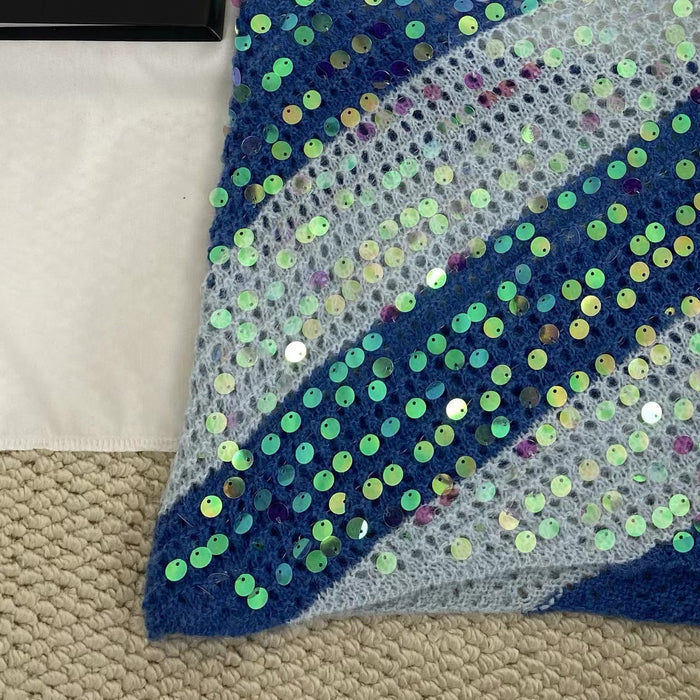 Color-Blocked Sequined Camisole