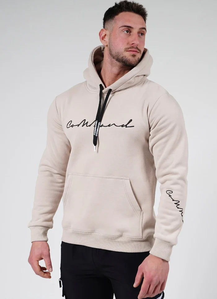 COMMAND Cursive Hoodie (Beige)