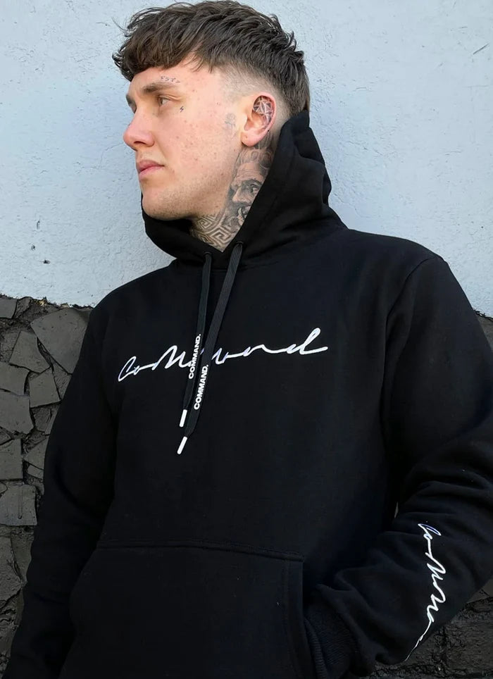 COMMAND Cursive Hoodie (Black)