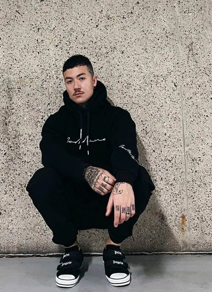 COMMAND Cursive Hoodie (Black)