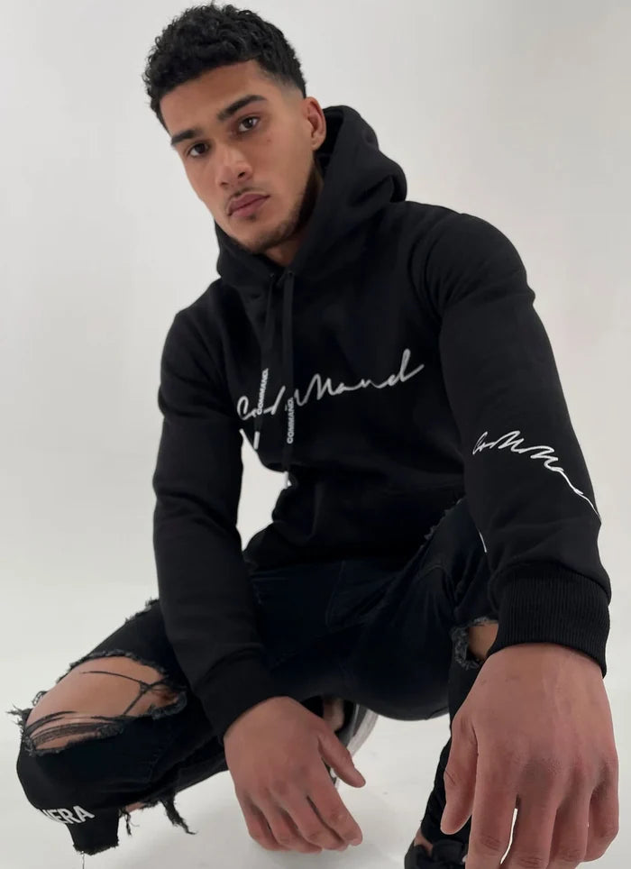 COMMAND Cursive Hoodie (Black)