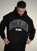 Command Denim Oversized Hoodie (Black/Denim)