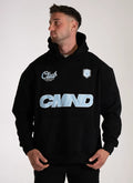 Command Oversized Jersey Hoodie (Black/Blue)