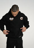 Command Reverse Jersey Oversized Hoodie (Black/Orange)