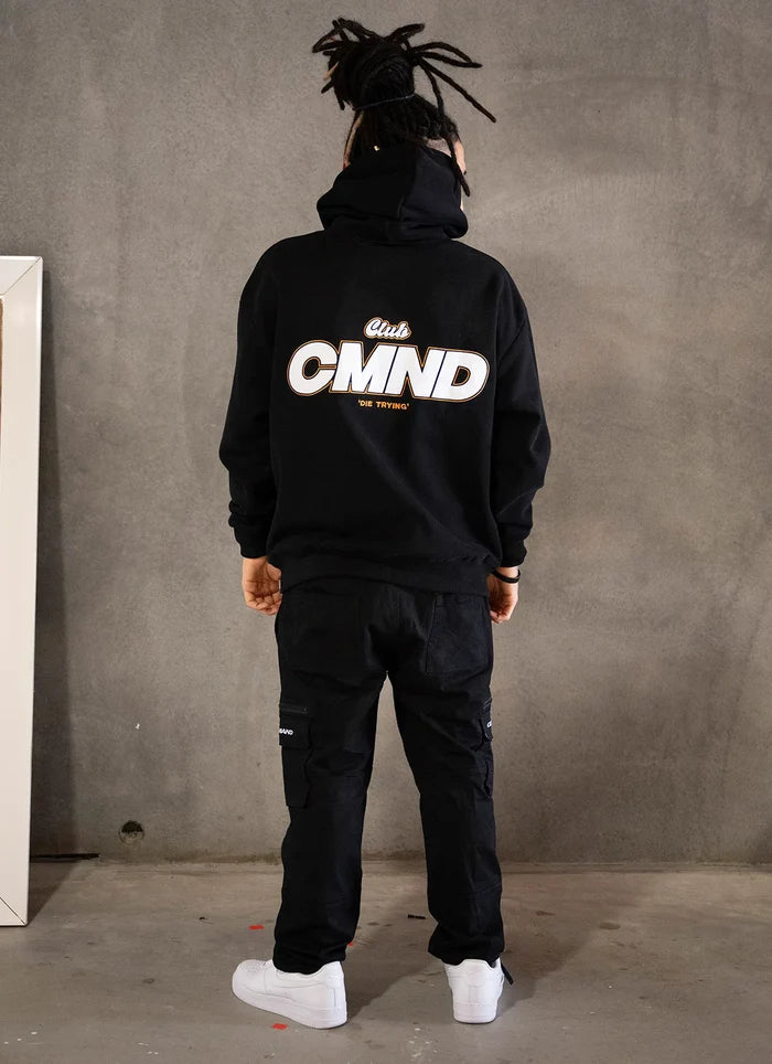 Command Reverse Jersey Oversized Hoodie (Black/Orange)