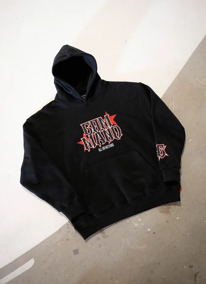 Command Rockstar Oversized Hoodie (Black/Red)