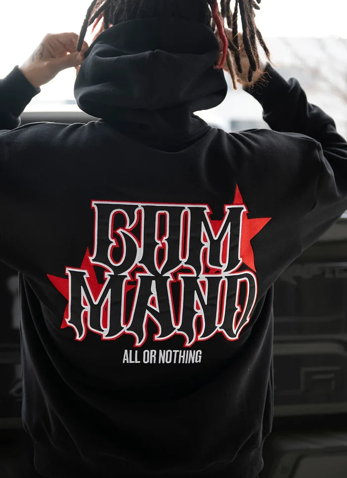 Command Rockstar Oversized Hoodie (Black/Red)